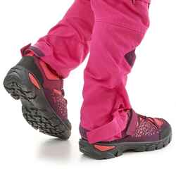 Kids' Velcro Hiking Shoes MH120 LOW 28 to 34 - Purple