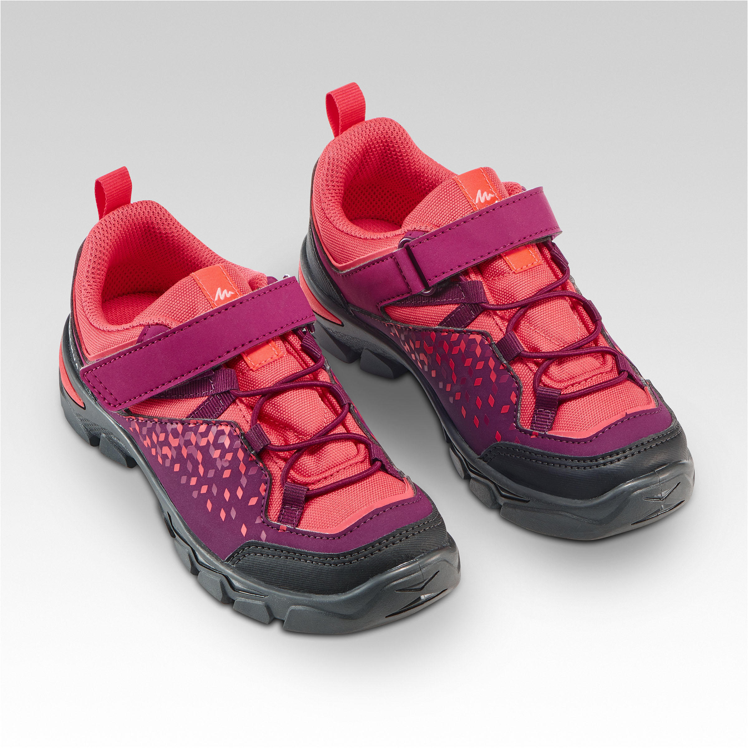 Kids' Velcro Hiking Shoes MH120 LOW 28 to 34 - Purple 4/6