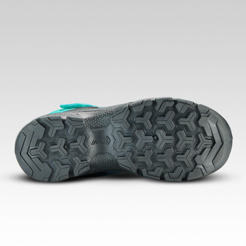 Waterdichte wandelschoenen voor kinderen MH120 mid 28 tot 34 turquoise