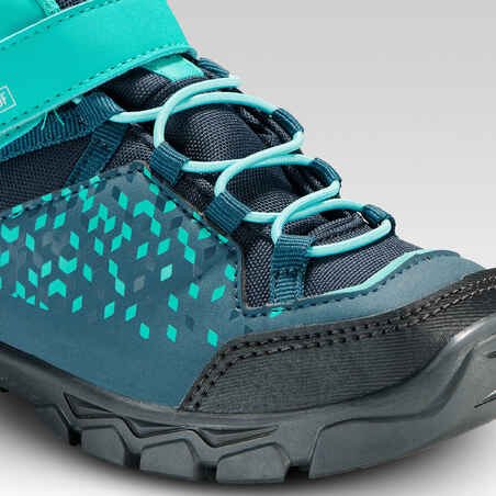 Kids’ Waterproof Hiking Shoes - MH120 MID 28 TO 34 - Turquoise
