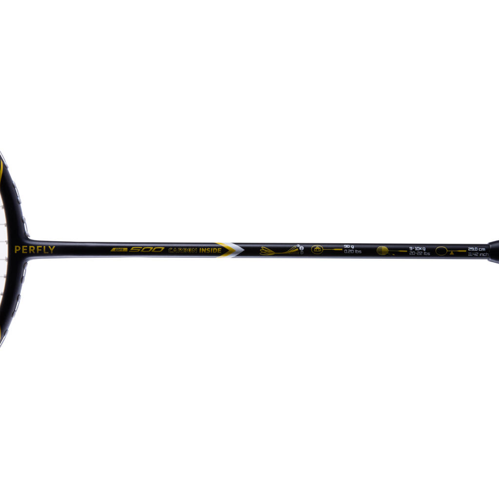 ADULT BADMINTON RACKET BR 500 BLACK YELLOW