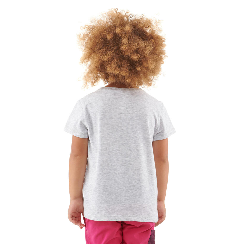 T-shirt de randonnée enfant MH100 gris chiné