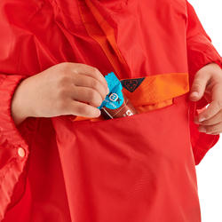 Poncho imperméable de randonnée - MH100 rouge - enfant 2-6 ANS