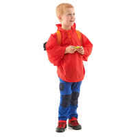 Kids’ Waterproof Hiking Poncho - MH100 Aged 2-6 - Red