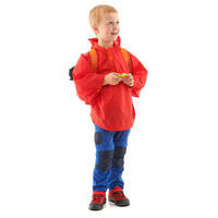 Poncho imperméable de randonnée - MH100 rouge - enfant 2-6 ANS