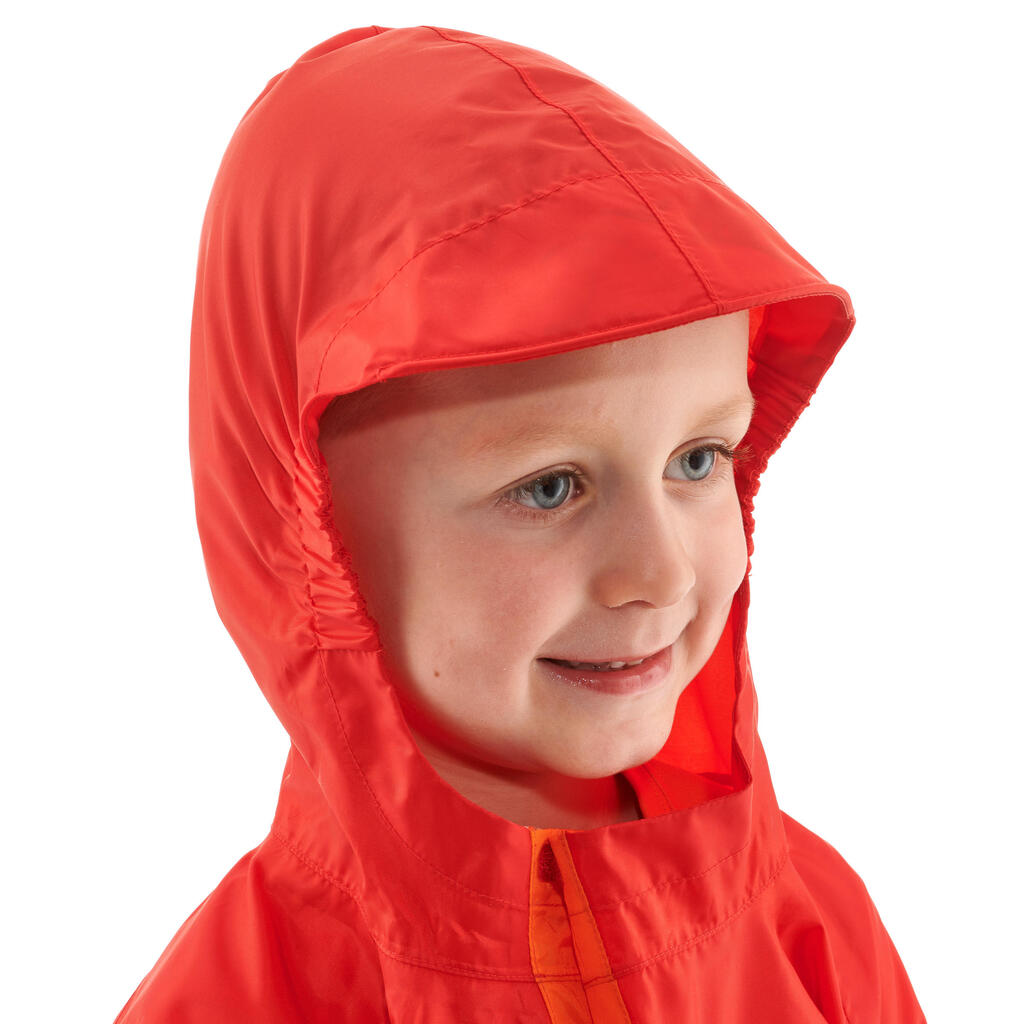 Kids’ Waterproof Hiking Poncho MH100 Pink