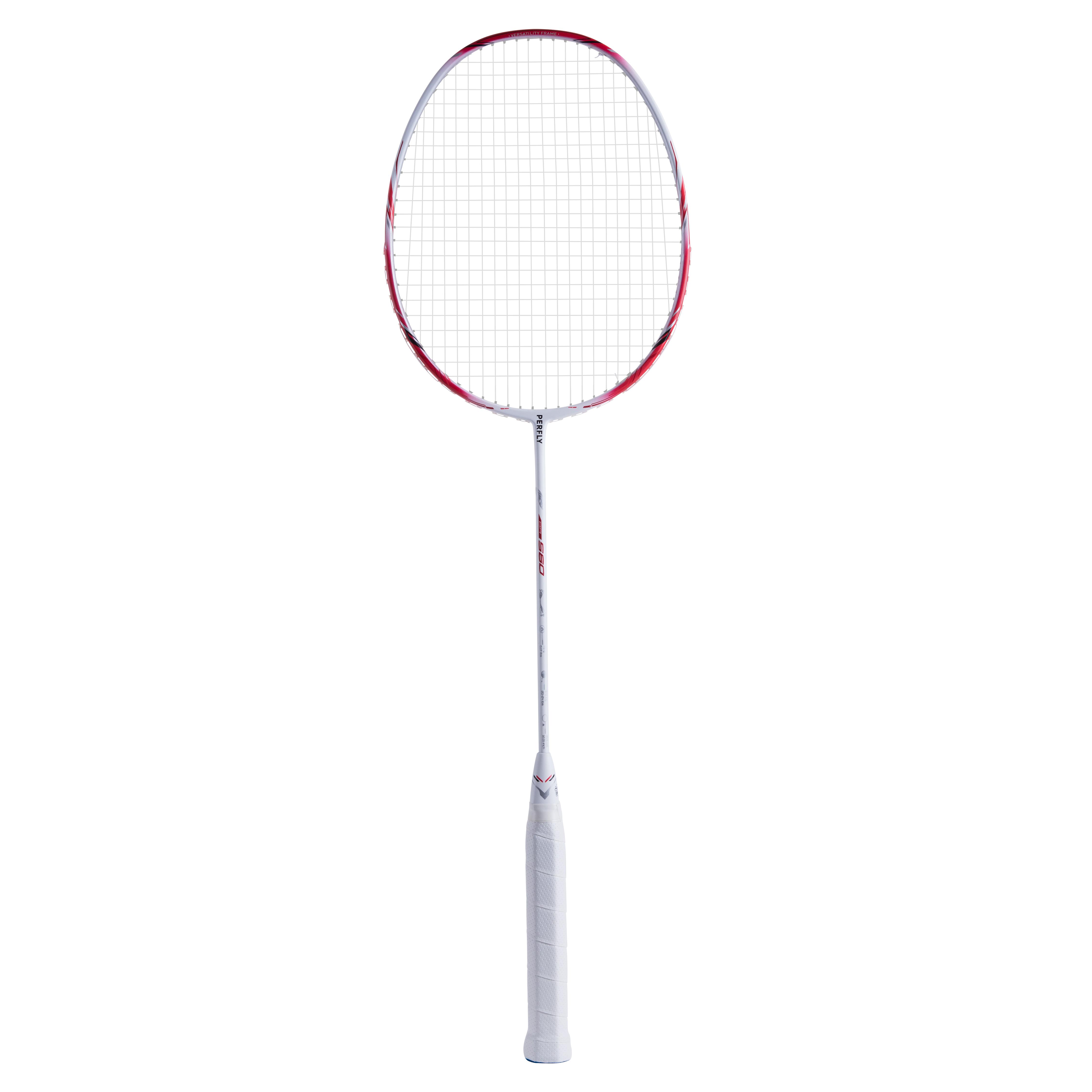 

Adult Badminton Racket Br 560 Lite White Red, Red/white