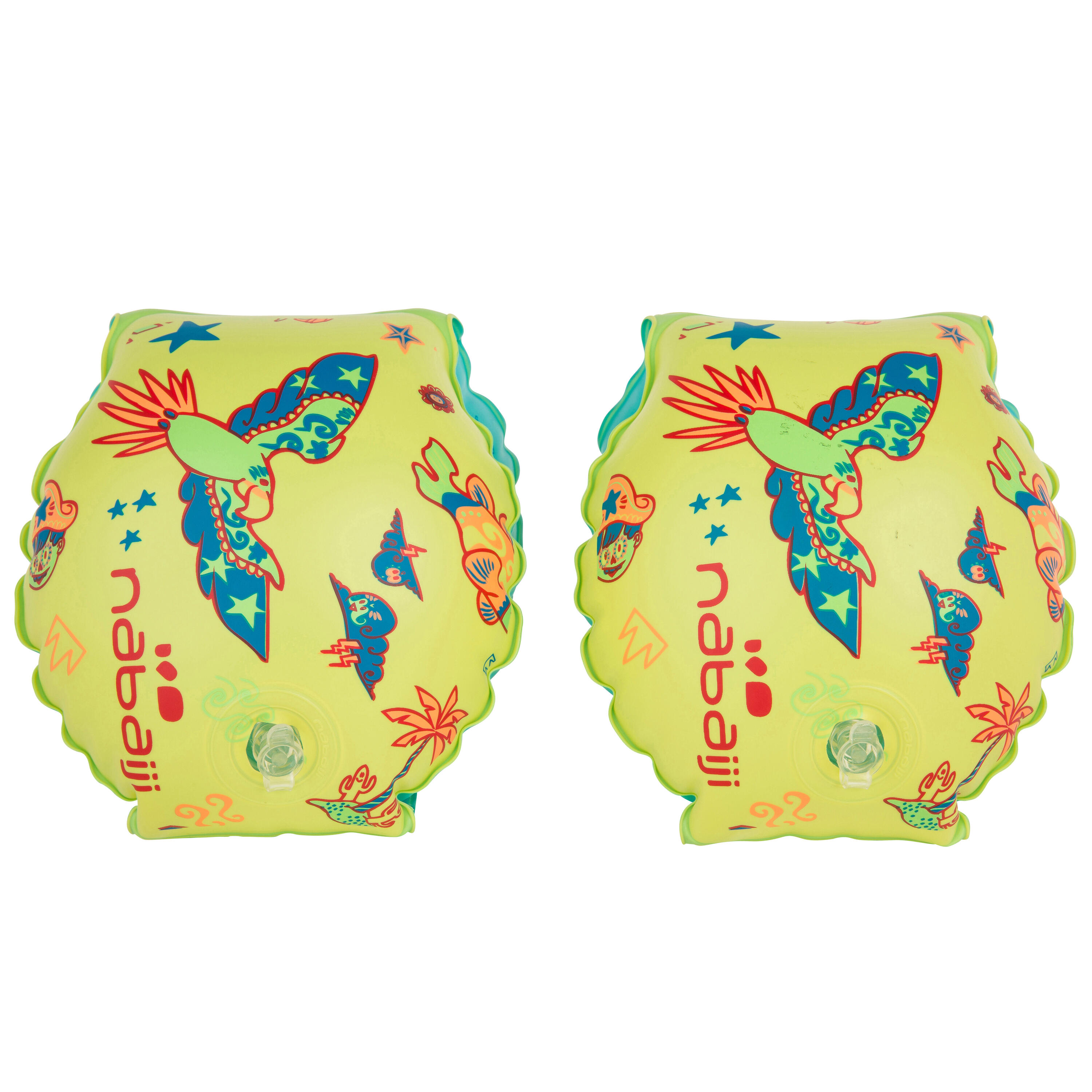 NABAIJI Armbands with “allmanolo" print and two inflation chambers - yellow 11-30kg