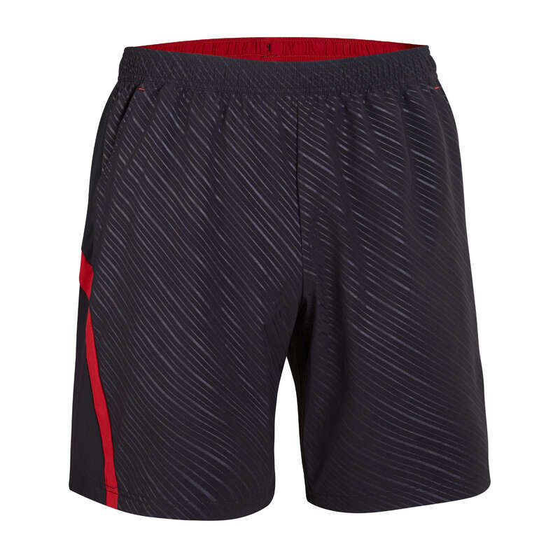 MEN'S INTERMEDIATE BADMINTON APPAREL Badminton - Shorts 560 M BLACK RED PERFLY - Badminton Clothing