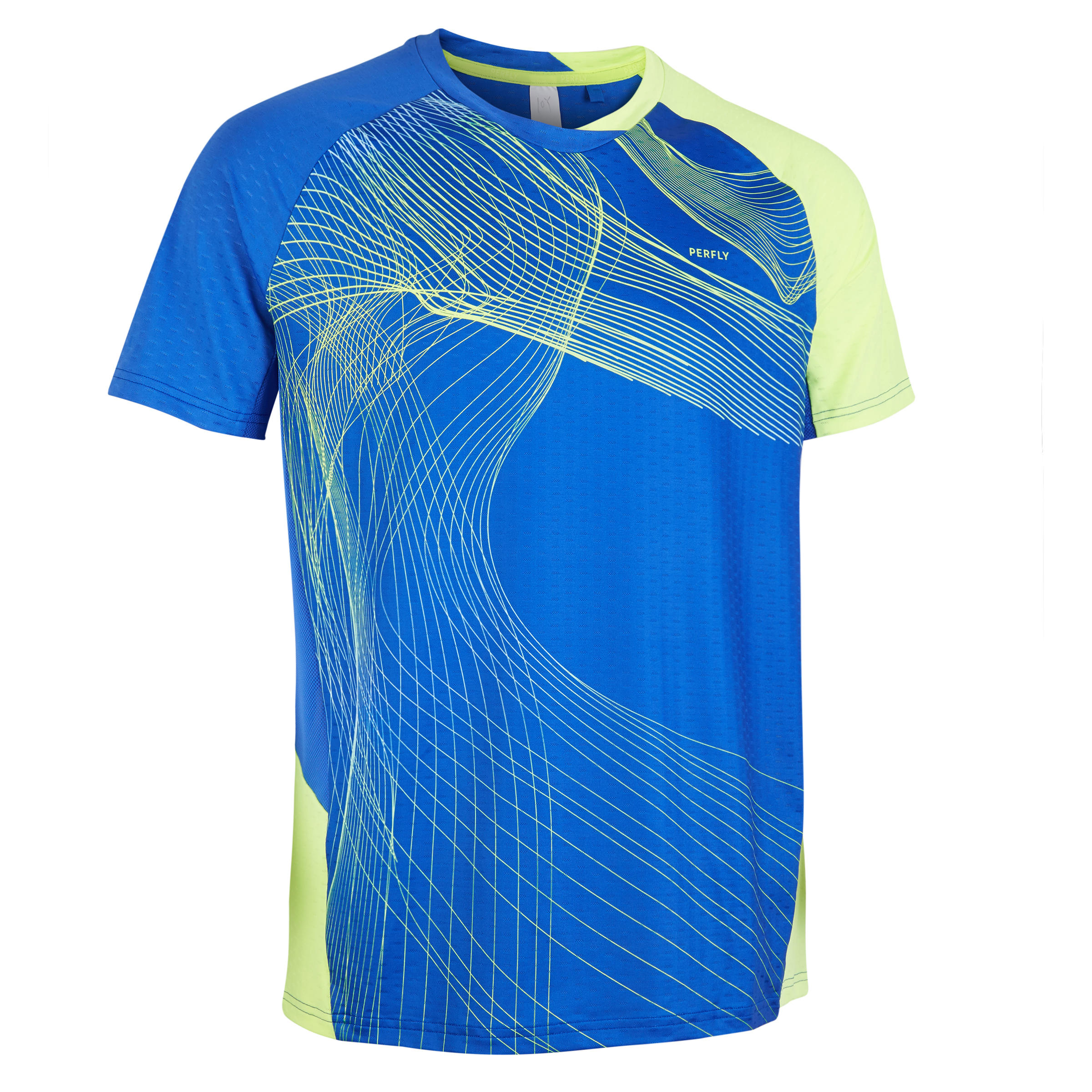 Perfly T Shirt 560 Heren Blauw Geel perfly kopen in de aanbieding