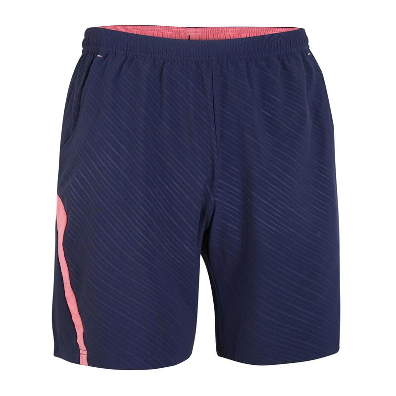 Pantalón corto de bádminton perfly 560 hombre negro y rosa