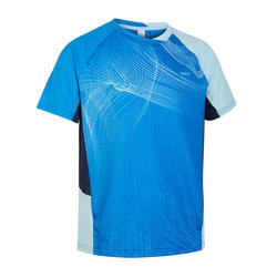 Camiseta de bádminton manga corta perlfy 560 niños azul