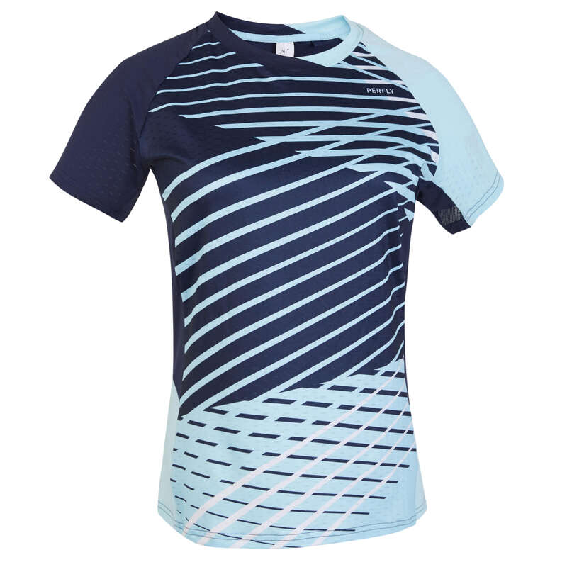 WOMEN'S INTERMEDIATE BADMINTON APPAREL Badminton - T SHIRT 560 W NAVY BLUE PERFLY - Badminton Clothing