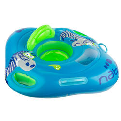 Bouée siège bébé bleue ZEBRO avec hublot et poignées pour l'enfant de 11 à 15kg