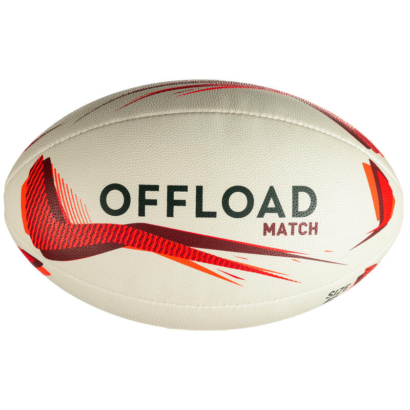 Ballon de rugby R500 taille 5 rouge