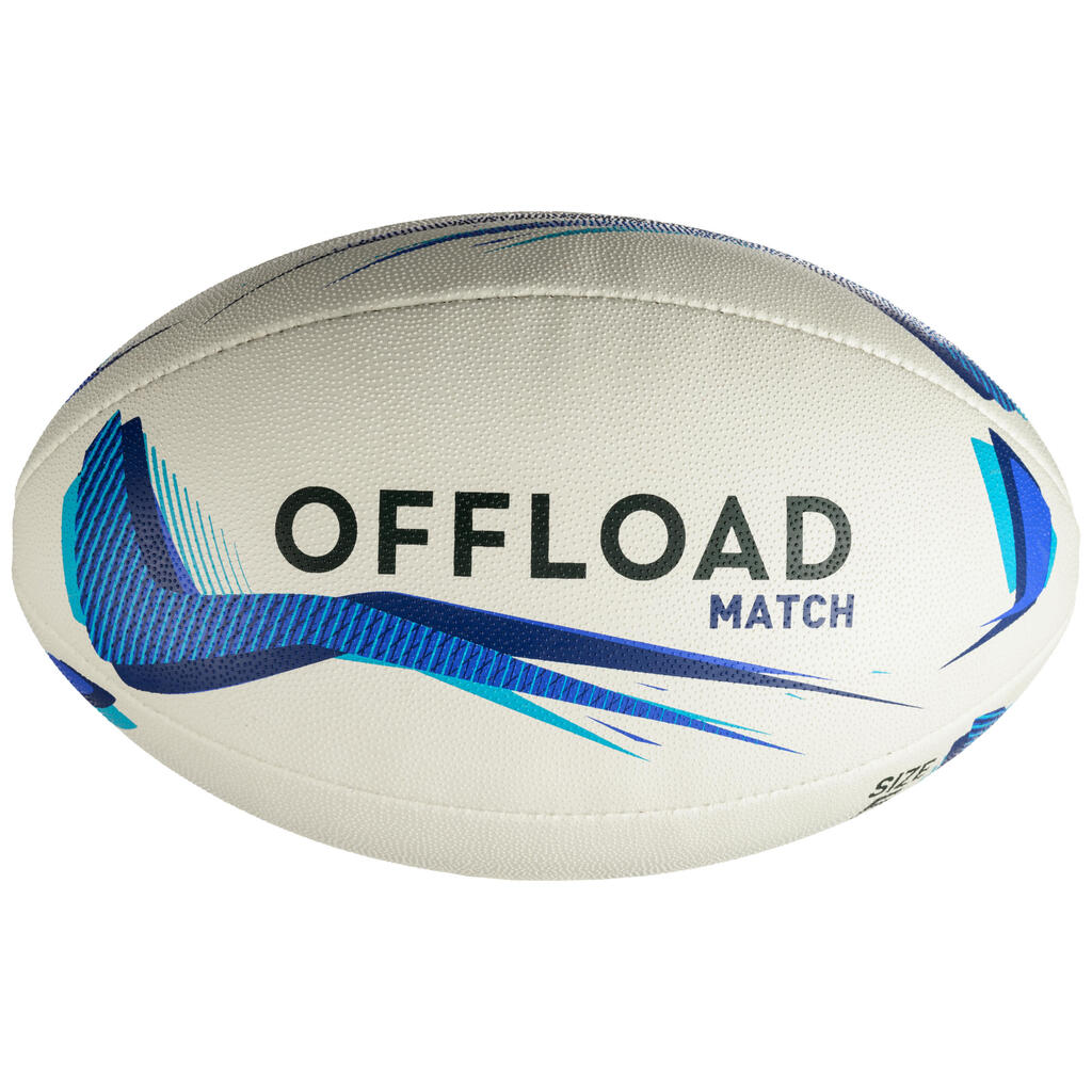 R500 Size 5 Rugby Ball - Blue