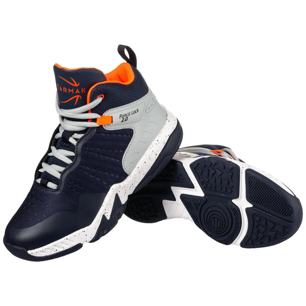 Kinder Basketball Schuhe hoch - SS500 schwarz/orange 