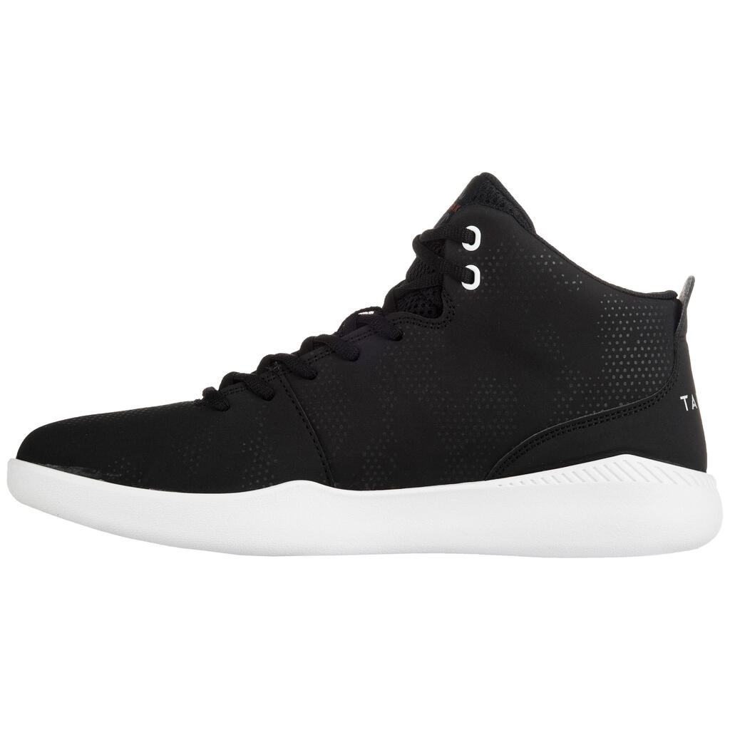 CHAUSSURES DE BASKETBALL TIGE HAUTE HOMME/FEMME DÉBUTANT - PROTECT 100 NOIR