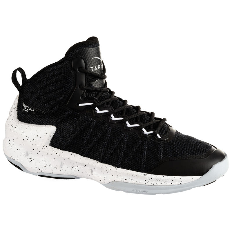 CHAUSSURES DE BASKETBALL HOMME/FEMME - SS500 NOIR BLANC