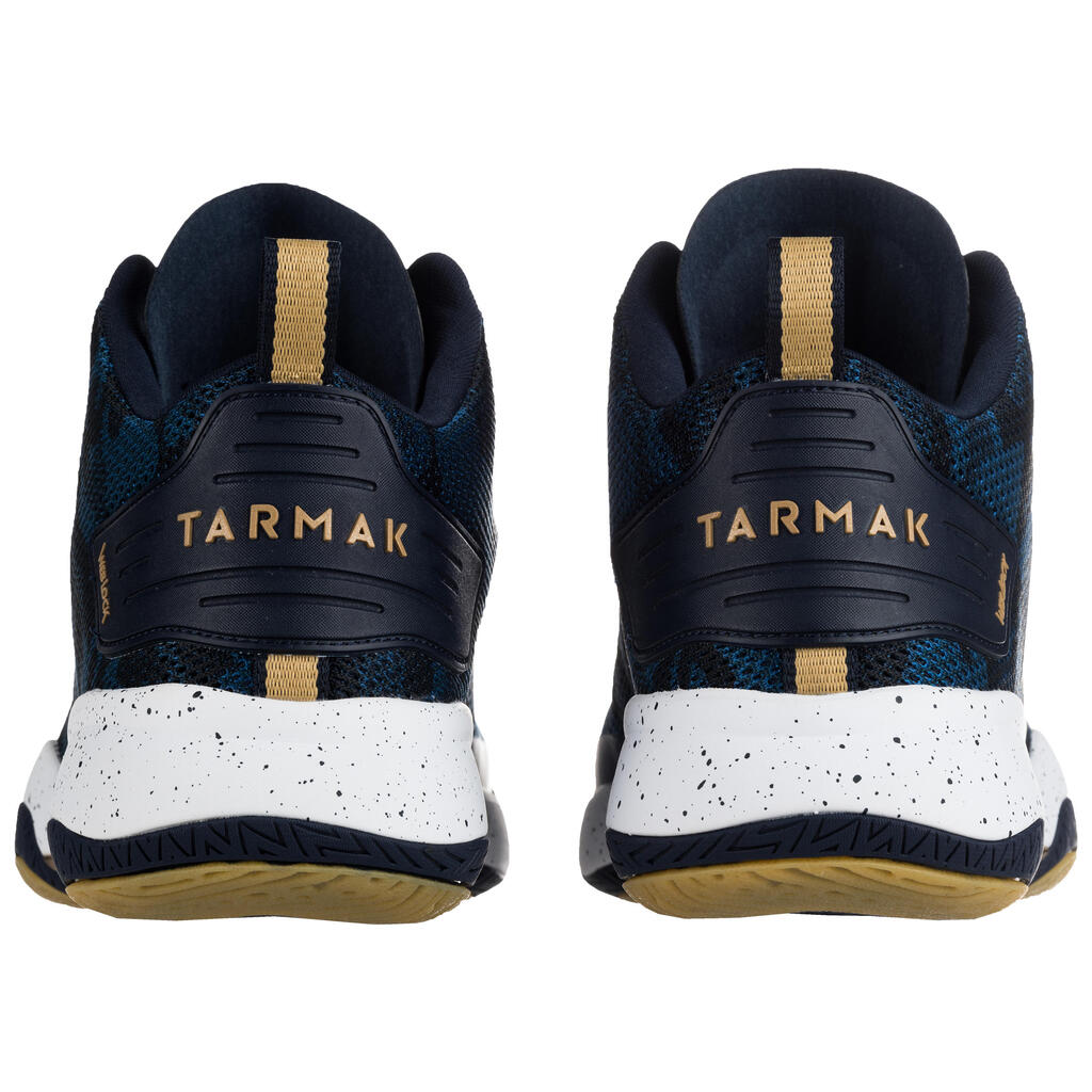 Basketballschuhe SC500 mid Herren/Damen grau/grün