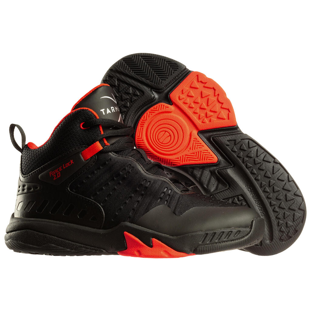 Kinder Basketball Schuhe hoch - SS500 schwarz/orange 