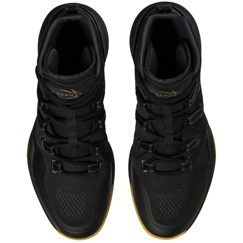 Men's HighRise Basketball Shoes SC500 Black/Gold Decathlon