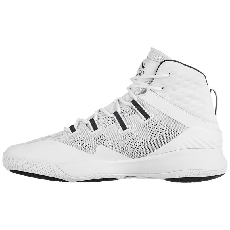 Men's HighRise Basketball Shoes SC500 White/Black Decathlon