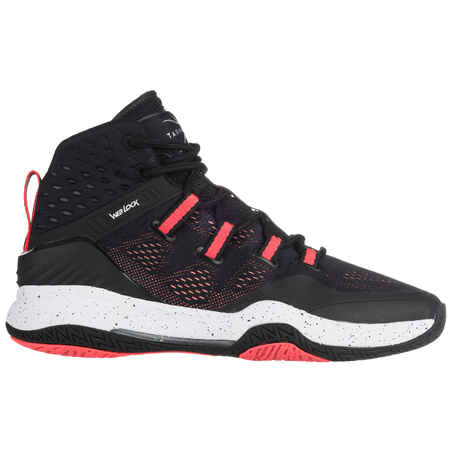 SC500 Women's High Basketball Shoes - Black/Pink