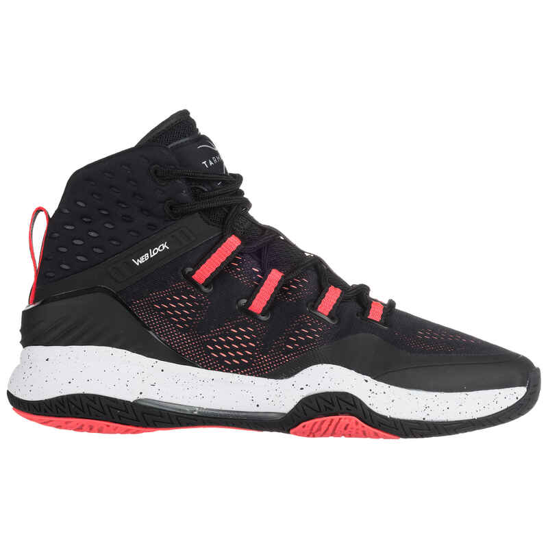 SC500 Women's High Basketball Shoes - Black/Pink