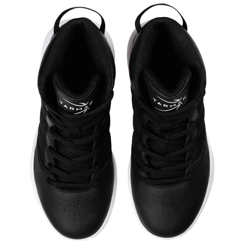 SS100 Boys'/Girls' Beginner Basketball Shoes Black Decathlon
