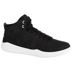 Men's/Women's Beginner High-Rise Basketball Shoes Protect 100 - Black