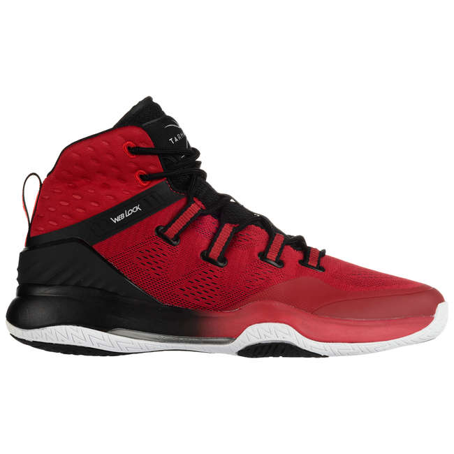 TARMAK Men's High-Rise Basketball Shoes SC500 - Red/Black...