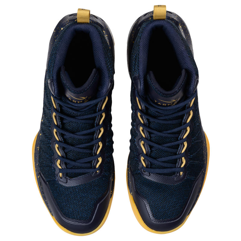 Shield 500 Adult Intermediate Basketball Shoes - Blue/Gold