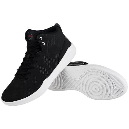 Men's/Women's Beginner High-Rise Basketball Shoes Protect 100 - Black