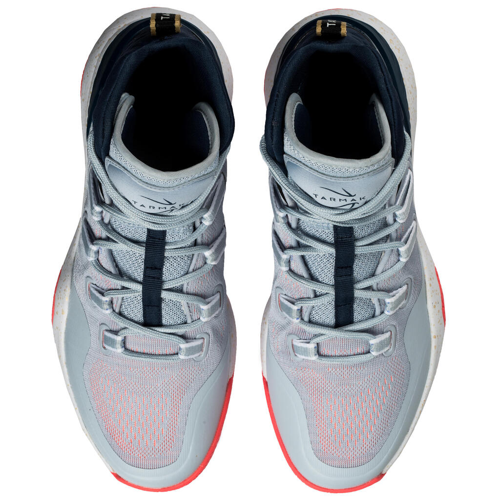 SC500 Women's High Basketball Shoes - Grey/Blue/Pink