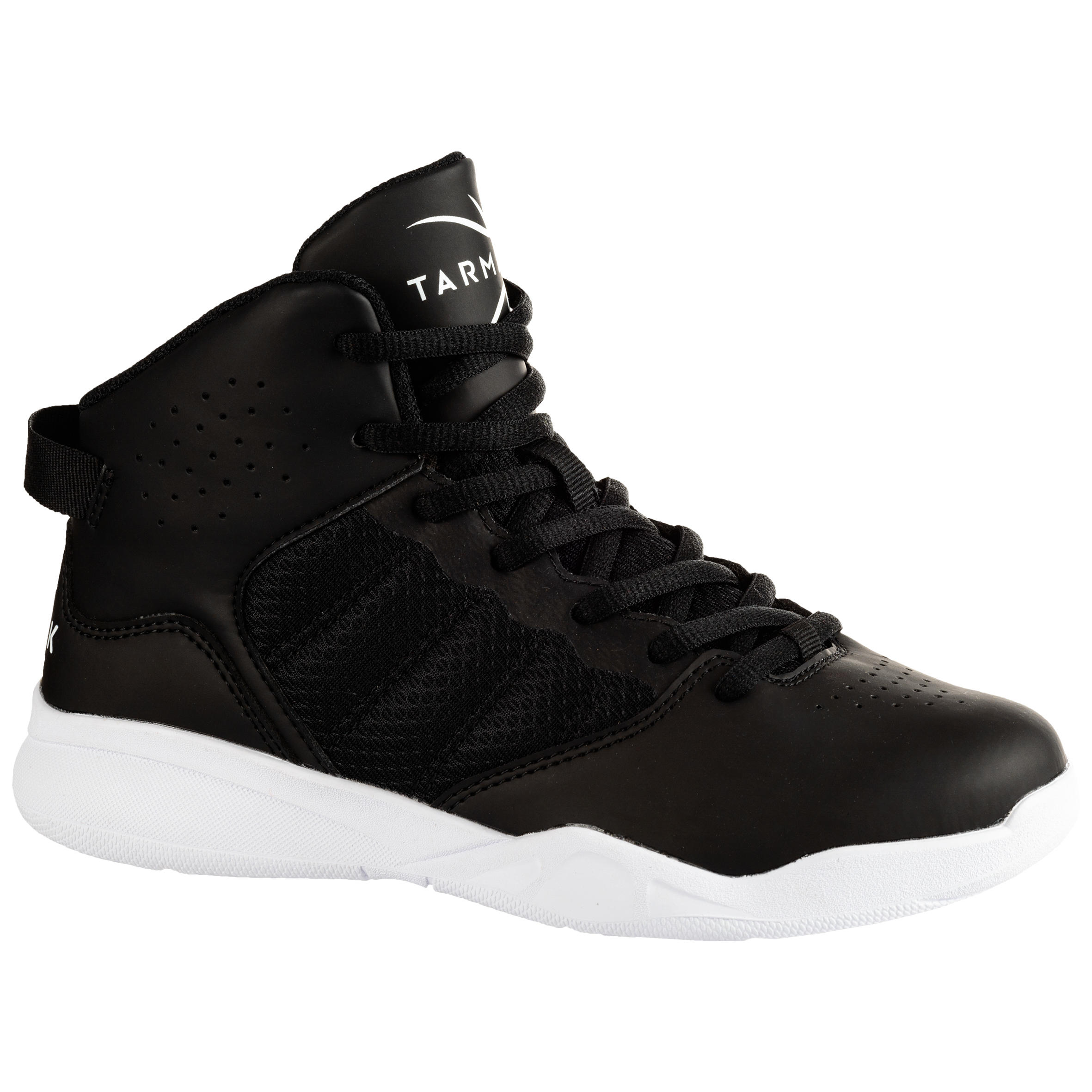 boys black high top shoes