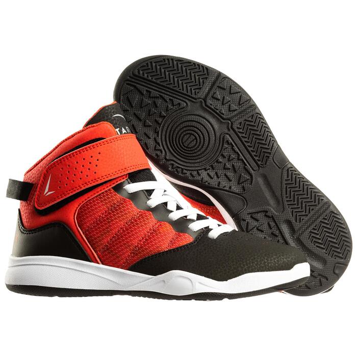 Tarmak Basketbalschoenen SE100 Easy zwart/rood (kinderen) Decathlon.nl