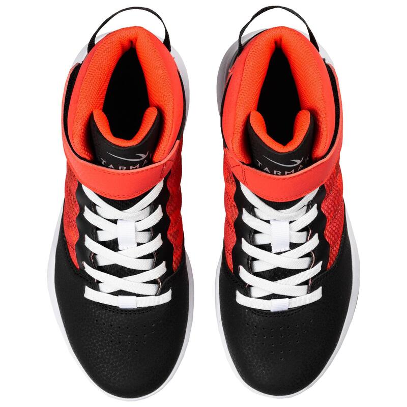 SE100 Easy Boys'/Girls' Beginner Basketball Shoes - Black/Red