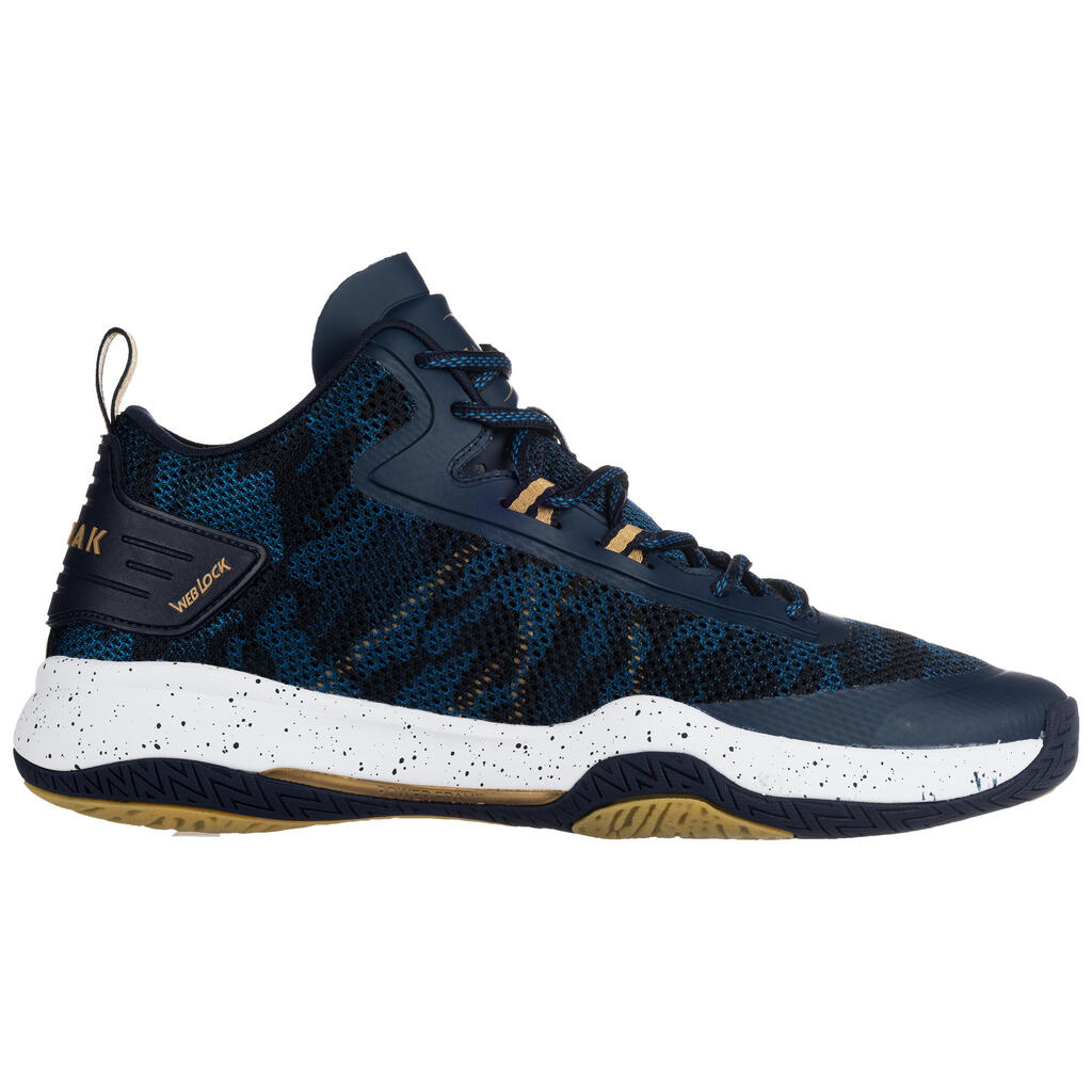 Basketballschuhe SC500 mid Herren/Damen grau/grün