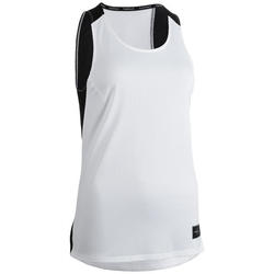 MAILLOT DE BASKETBALL POUR FEMME BLANC NOIR T500