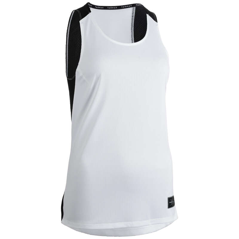 WOMAN BASKETBALL OUTFIT Basketball - T500 Women's Tank Top - White TARMAK - Basketball