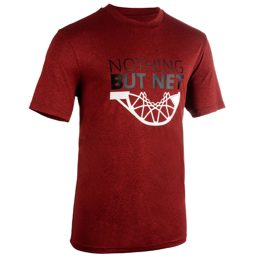 T-SHIRT / MAILLOT DE BASKETBALL HOMME TS500 ROUGE  NOTHING BUT NET
