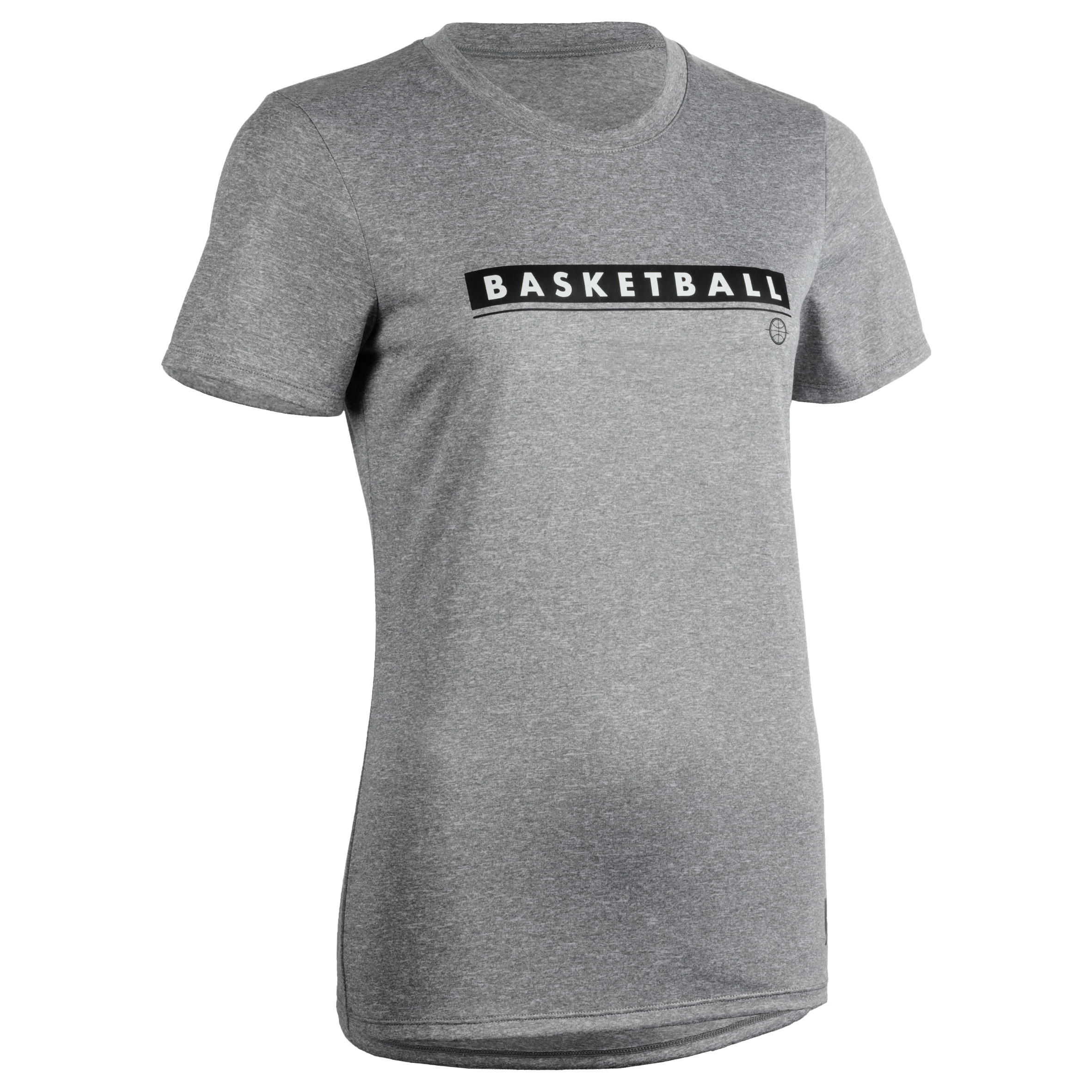 TARMAK T-shirt basket donna TS500 grigio chiaro