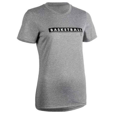 Women's Intermediate Basketball T-Shirt / Jersey TS500 - Light Grey BBL