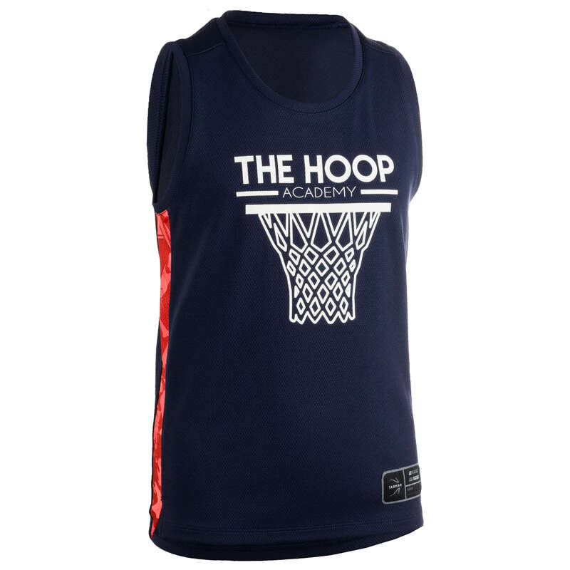 KIDS BASKETBALL OUTFIT Basketball - T500 Kids' Tank Top - Nay/Pink TARMAK - Basketball