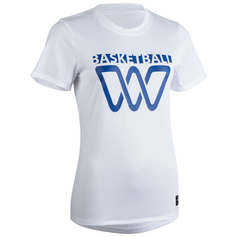 WOMAN BASKETBALL OUTFIT Koszykówka - T-shirt BBL W TS500 biały TARMAK - Odzież do koszykówki