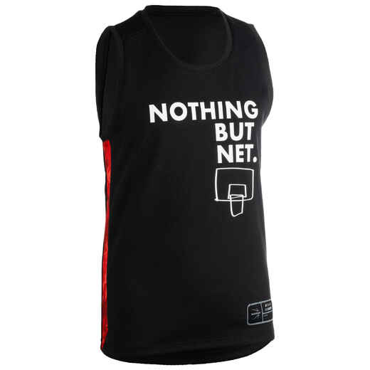 
      T500 Boys'/Girls' Intermediate Basketball Jersey - Black/Red
  