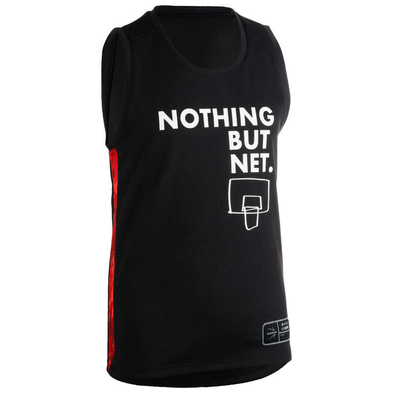 KIDS BASKETBALL OUTFIT Basketball - T500 Kids' Tank Top Black/Red TARMAK - Basketball