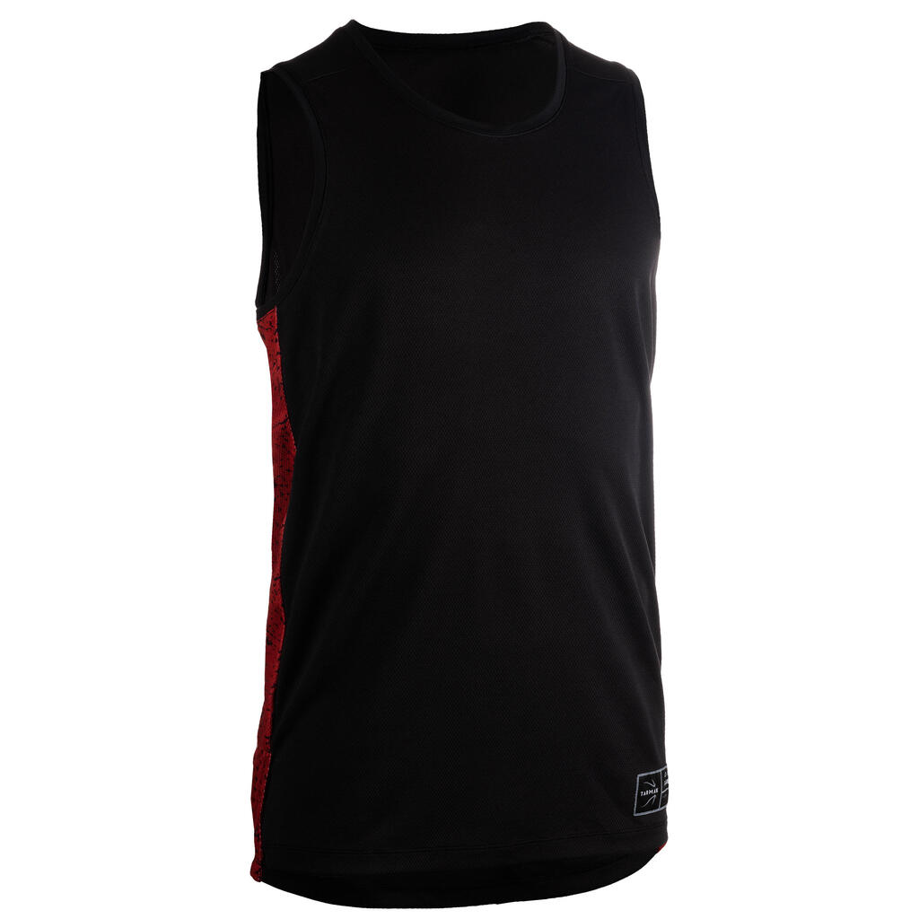 Men's Sleeveless Basketball Jersey T500 - Black