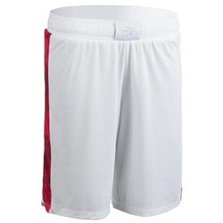 SHORT DE BASKETBALL FEMME BLANC ROSE SH500